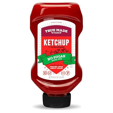 TRUE MADE FOODS No Sugar Added Ketchup with Extra Veggies, 18.5 OZ Cover