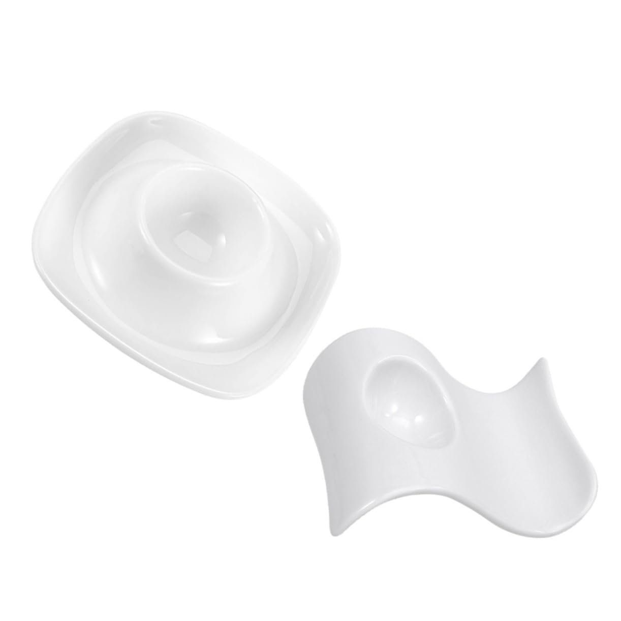 Garneck 2pcs Ceramic Egg Cup Breakfast Egg Cup Hard Egg Brunch Egg Cup Egg Serving Holders Cup for Egg Boiled Eggs Holder Egg Stand Duck Egg Cup Boiled Egg Cup Holders Ceramics White