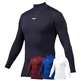 [ミズノ] 野球 アンダーシャツ 長袖 ハイネック オールシーズン バイオギア パワーシャツ 大人 フィット 12jabc1009 S SOLVシール付き