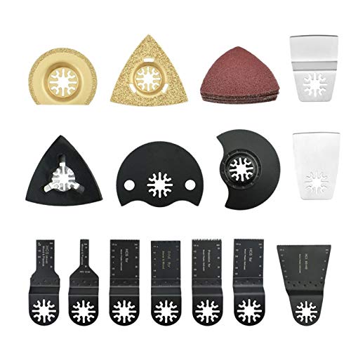 Xucus SHGO HOT-38-Piece Multi-Tool Accessory Kit Mix Oscillating Saw Blades for Sanding, Grinding