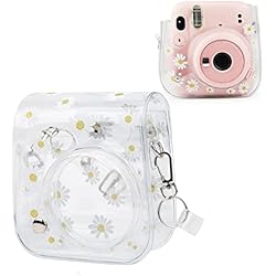 Estuche Camara Instax Mini 11 Yunir Bolso Transparente de PVC para cámara, Estuche para cámara con Correa para el Hombro, para cámara Fujifilm Instax Mini 11/9/8