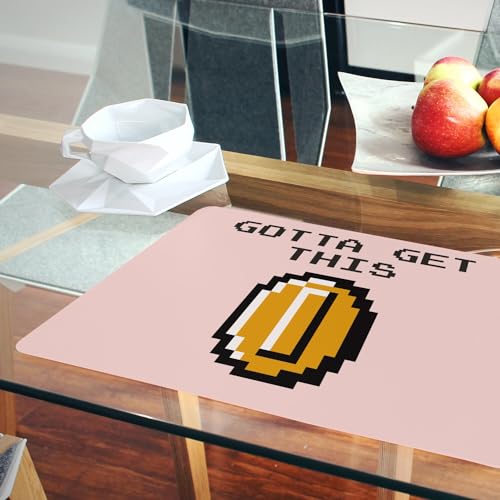 Sets de table rose pixel art retro gaming pour décorer vos repas geek - 6