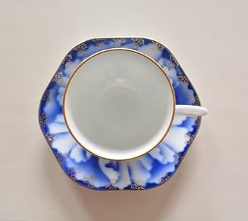 Amazon.co.jp: 深川製磁 牡丹金ミル 高台 コーヒー椀皿 カップ