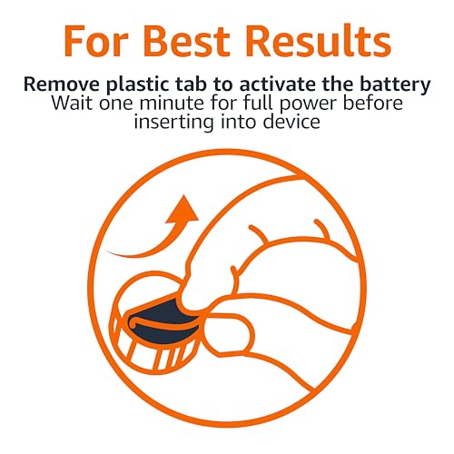 Image of Amazon Basics 60-Pack Hearing Aid Batteries Size 312, 1.45 Volt, Zinc Air Technology, Long-Lasting, 4-Year Shelf Life, Mercury Free, Brown Tab, Child-Safe Package