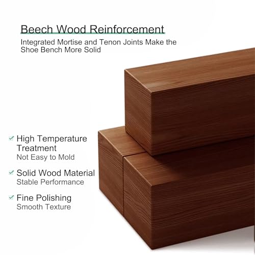 Banc d'assise rembourrée et porte-chaussures compact pour petit espace