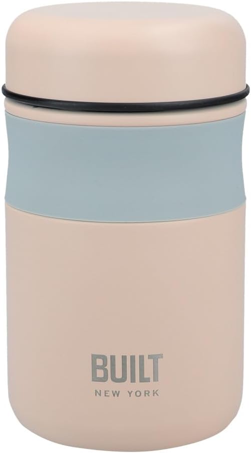 BUILT Vacuum Insulated Food Flask (Pale Pink)