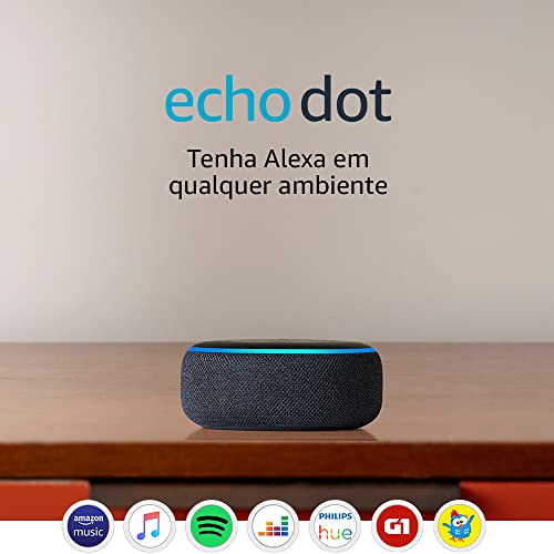 Echo Dot (3ª Geração): Smart Speaker com Alexa - Cor Preta