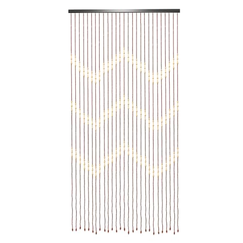MINRS Türvorhang Dekorationsvorhang Perlenvorhang Maße 90 x 175cm Holz Bambus Door Curtain für Türen in Wohnzimmern, Balkon, Höfen, Arbeitszimmern