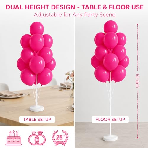 Image of Balloon Column Kit for Floor Set 2 with Stand for Birthday Party Decor