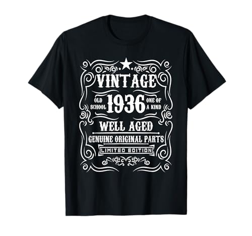 Camiseta vintage 1936 86 años divertida regalo de cumpleaños 86 Camiseta
