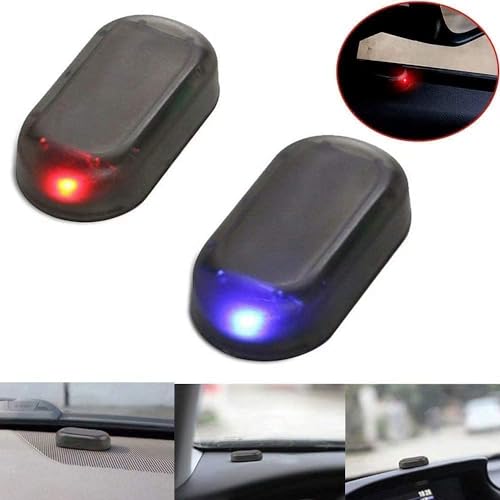 Image of Solar Car Alarm LED Light - Simulate Imitation Security System Warning Theft Flash Blinking Lamp (Car Alarm LED Light) (Red.)