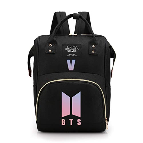 Aopostall BTS Merchandise,Kpop BTS Jimin Jungkook Suga V Casual Backpack Laptop Travel Bag New Hampshire
