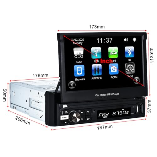 Radio para Auto 7 pulgadas Pantalla Táctil Bluetooth miniatura 2