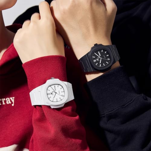 Image of OLEVS Mens Watches Analog Quartz Unisex Watches Square Resinous 3ATM Waterproof Day Date Sport Fashion Dress Wrist Watch
