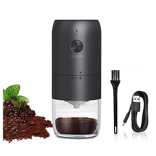 Iruihoo Moedor de café elétrico,automático portátil moedor de grãos de cafe, ajustável configuração multi moagem,para espresso gotejamento despeje sobre prensa francesa