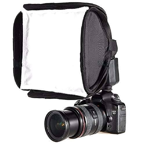 Camera Flash Diffuser 23cm Mini Portable 9inch Softbox Diffuser for Flash/Speedlite/Speedlight 23x23cm
