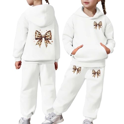 Ensemble d'hiver fille polaire avec sweat à capuche chaud et jogging deux pièces