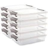Citylife 4.5L-3er Set Caja de almacenaje con tapa Pequeña, 37x26x7cm (10 PC)