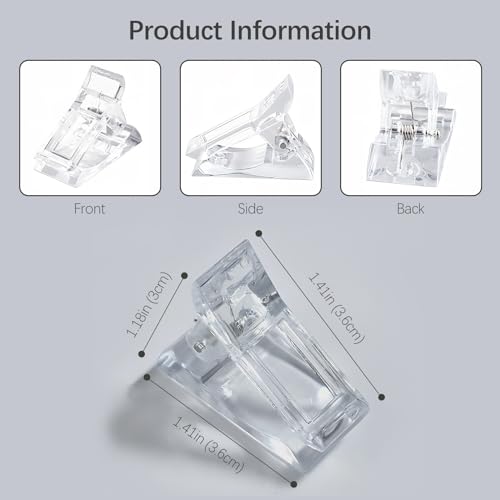 Set de 20 Clips para Extensión de Uñas Transparente miniatura 7