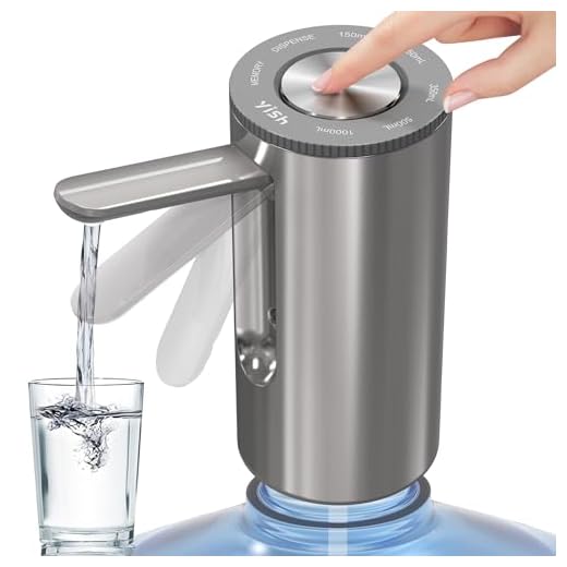 YISH Dispensador de Agua Electrico：Dosificador de Agua Portable de 3.8-18.9 litros, Dispensador para Botellas Recargable por Tipo C, Bomba Agua Garrafa para el Hogar, Camping, Oficina