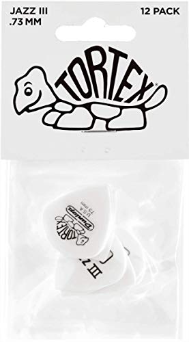 Dunlop 478 TORTEX White JAZZ III Picks (12-Pack) 0.73 mm - Les Beatles, Paul McCartney, John Lennon, RIngo Starr, George Harrison Dunlop 478 TORTEX White JAZZ III Picks (12-Pack) 0.73 mm – Image 5