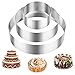 Produktbild smtfcty 3 Stück Tortenring Edelstahl Tortenring Set,Kuchenring Rund Feste Tortenring, Backformen, Passend für Gebäck,Moussekuchen,Tortenring Hoch 4,5cm Ø 10/15 /20 cm (Runden)