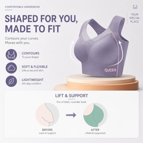 ENCURKUS Women's Posture Corrector Bra Full Coverage Bras with Back Support - image 5