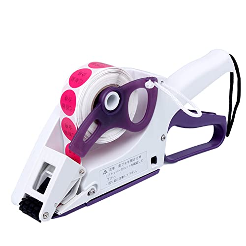 Tissting Label Applicator, Portable Barcode Applicator Gun Small Handheld Semi Automatic Labeler Supermarket Price Labeling Machine for Round Bottles, Boxes, Fruits Labeling (YH-30)
