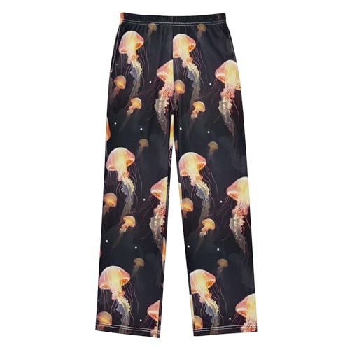 Jellyfish Long Pajama Pants Elastic Waist PJ Bottoms with Pockets S A1104412