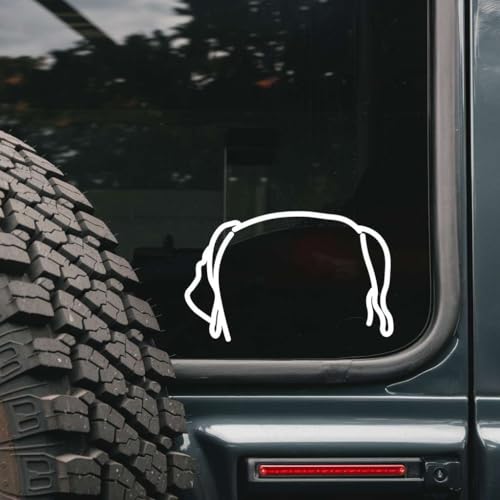 Calcomanía minimalista de Bullmastiff: silueta de vinilo resistente para coche y portátil 2