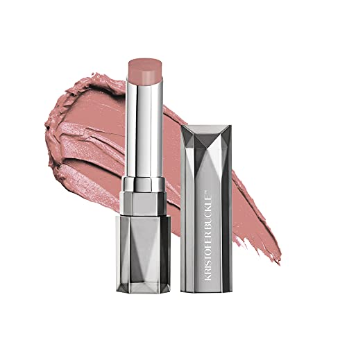 Kristofer Buckle Cashmere Slip Longwear Lipstick, 0.11 oz. | Creamy, Richly Pigmented Lipstick That Delivers Bold Color for Up To 8 Hours | Doll