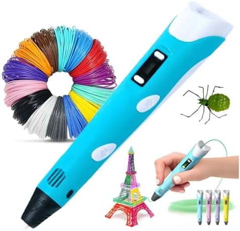 Caneta 3D com LCD, Inclui Filamentos Coloridos, Brinquedo Educati...