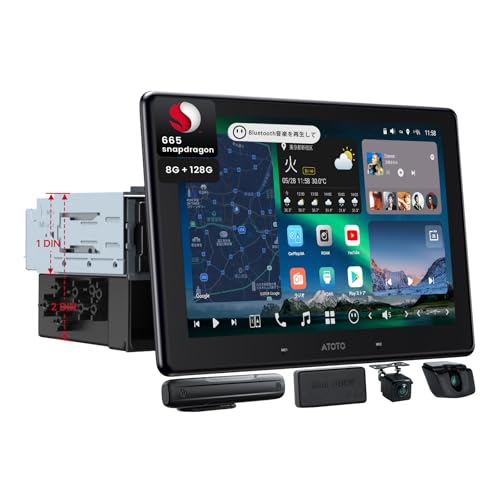 新品 ATOTOMOVE 10.1インチ Android カーステレオ ドラレコ Amazon.co.jp: ATOTOMOVE 10.1インチ QLED Android 1DIN ＆ 2DIN カー