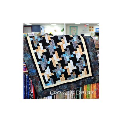 Side Steps Quilt Pattern Using Strips -from: Cozy Quilt Designs Quilt