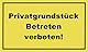 Metafranc Hinweisschild Privatgrundstück Betreten verboten! - 300 x 200 mm /Beschilderung /Verbotsschild /Zutrittsverbot /Privatgrundstück /Grundstückkennzeichnung /Gewerbekennzeichnung / 500290