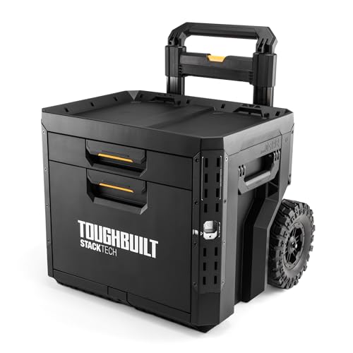 ToughBuilt StackTech 2 Drawer Rolling Locking Tool Box 240 lb Capacity