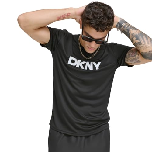 Image of DKNY Men's Short Sleeve Quick Dry 40+ Protection UPF Active Top