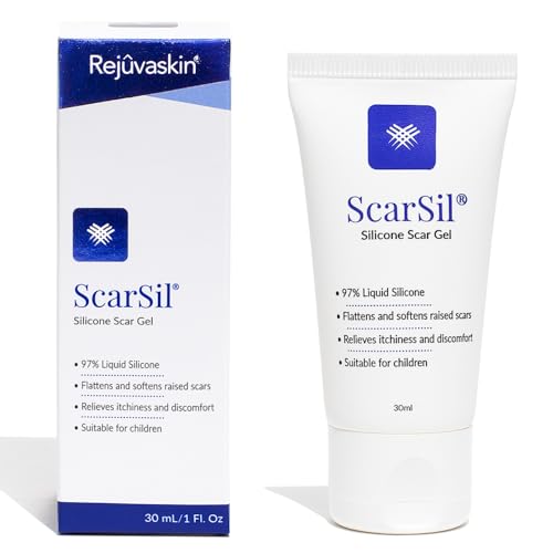 ScarSil flüssiges Narbenpflaster | blassere, flachere & weichere Narben | Silikon Narbengel,...
