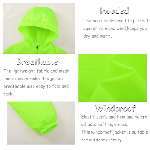 Image of SNOW DREAMS Boys Waterproof Rain Jacket Windbreaker Lightweight Coat Kids Raincoat Outerwear