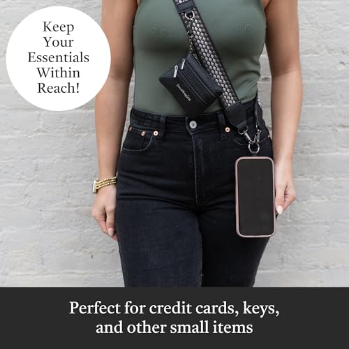 Image of Save the Girls Original Clip and Go Phone Strap Pattern (Fun Dots - Dark Green /Light Green) - Crossbody Phone Strap Chain with Zipper Wallet Pouch - Phone Lanyard Zippered