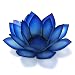 Om Gallery Capiz Shell Lotus Tea Light Holder, Blue Lagoon