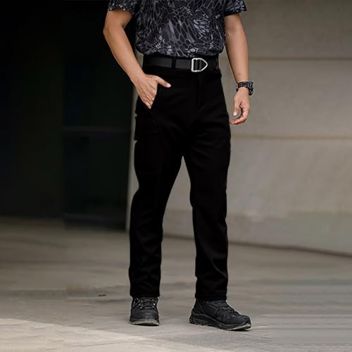 Fleece Lined Work Pants for Men Waterproof Tactical Pants Winter Warm Ripstop Cargo Pants with Pockets Ski Pant3