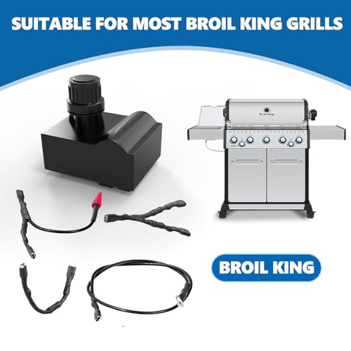 Image of SafBbcue 17060 Grill Igniter Kit Replacement for Broil King, Grill Ignition Button Starter Accessories, Ignition Kit for 1-5 Burners Gas Grill, Outdoor BBQ Party Supplies