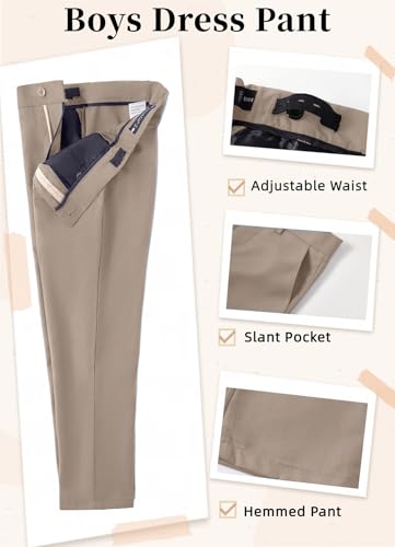 Image of YuanLu Boys Suit Homecoming Dresses for Kids Ring Bearer Outfit Suits Tuxedo Formal Vest and Pants Suit Set