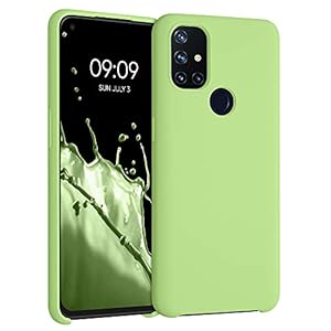 kwmobile Case Compatible with OnePlus Nord N10 5G Case – TPU Silicone Phone Cover with Soft Finish – Green Tomato