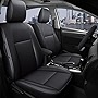 AOMSAZTO Custom Fit for Dodge Challenger 2015 2016 2017 2018 2019 2020 2021 2022 2023 Faux Leather Car Seat Covers Full Set Compatible Airbag Challenger Seat Protector Black