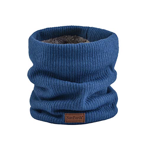 NovForth Bufanda Mujer Hombre Invierno Bufanda Tubular Unisex con Doble Cara de Punto y Forro Felpado Calentador de Cuello Engrosado y Elástico para Ciclismo Cold Weather