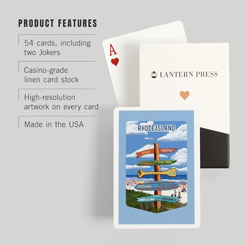 Lantern Press Rhode Island, Naipes de Poker, 52 cartas miniatura 3