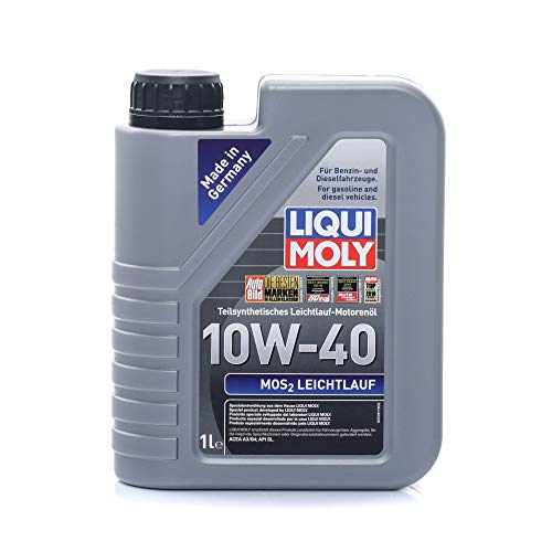 LIQUI MOLY MoS2 Leichtlauf 10W-40 | 1 L | Parte -aceite de motor sintético | 2626