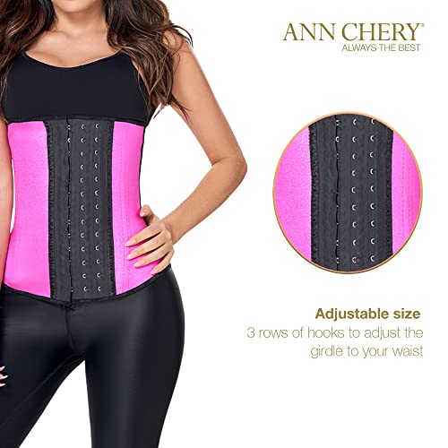 Ann Chery 2046 Metallic Edition 3Hooks Women Latex Cincher Workout Waist Trainer, Pink, Xl/38 (Fits 31-32 Inch Waist) #TOP1